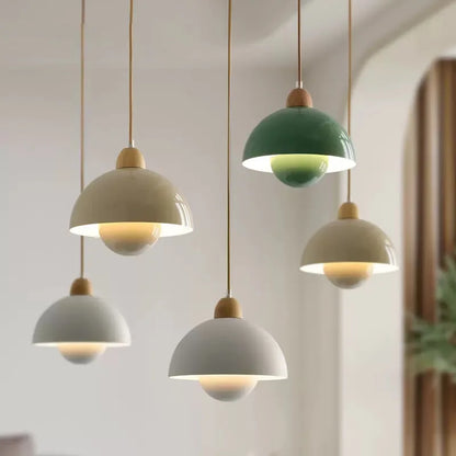 Brise Crémeuse - Lampe Suspendue en Bois