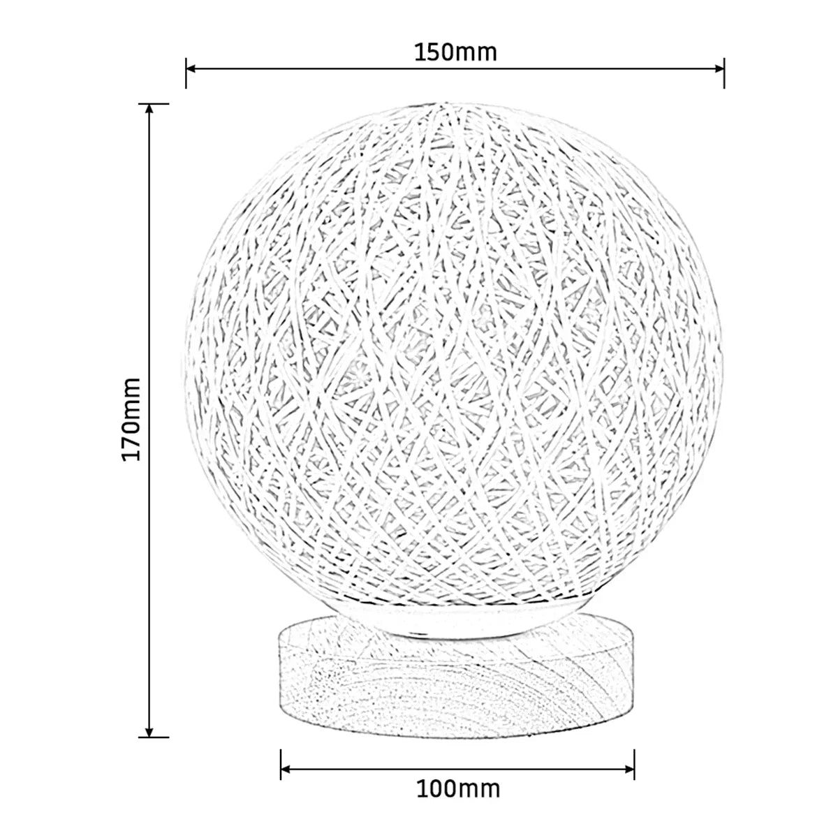 Lueur Tissée - Lampe de Table en Rotin