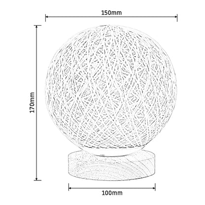 Lueur Tissée - Lampe de Table en Rotin