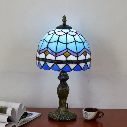 Lueur Luxueuse - Élégante Lampe de Table Méditerranéenne en Verre - Jubilisto