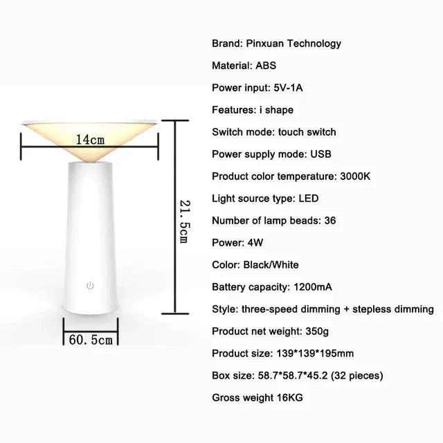 Lueur Télécommandée - Lampe de Table Sans Fil - Jubilisto