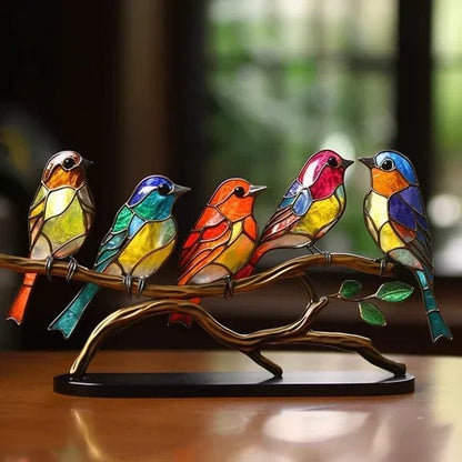 Luxe de Maison - Oiseaux en Verre Coloré pour un Design Intérieur Raffiné - Jubilisto