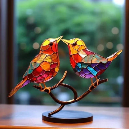 Luxe de Maison - Oiseaux en Verre Coloré pour un Design Intérieur Raffiné - Jubilisto