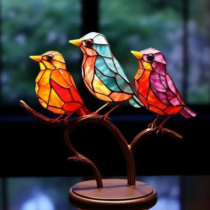 Luxe de Maison - Oiseaux en Verre Coloré pour un Design Intérieur Raffiné - Jubilisto