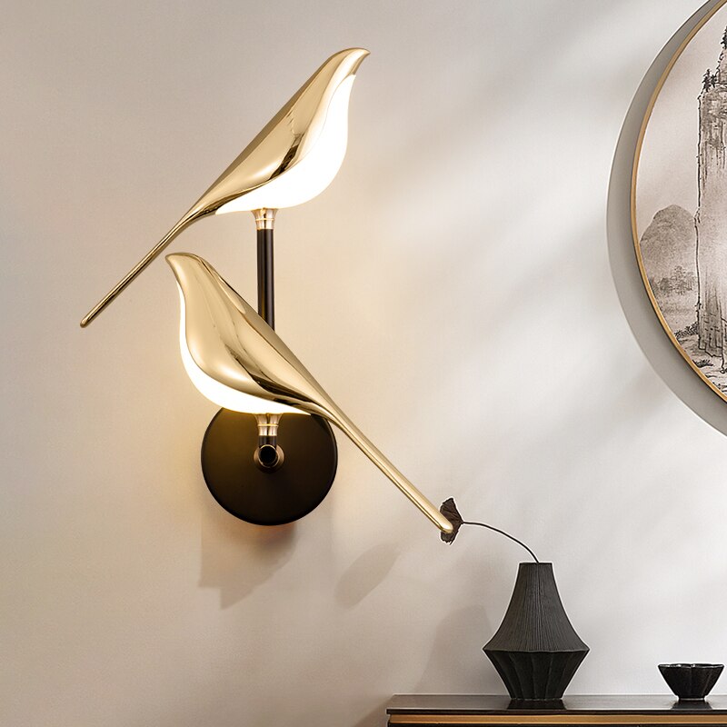 LumiBird - Applique Murale LED Scandinave en Forme d'Oiseau