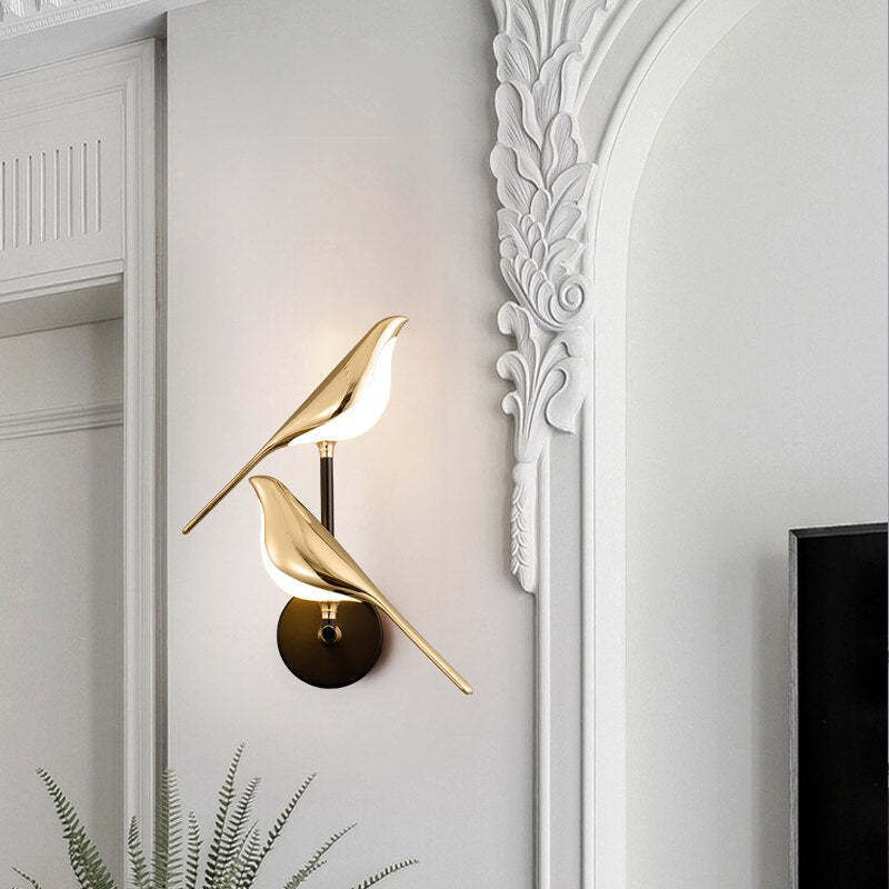 LumiVogel – Applique Murale Moderne en Forme d'Oiseaux