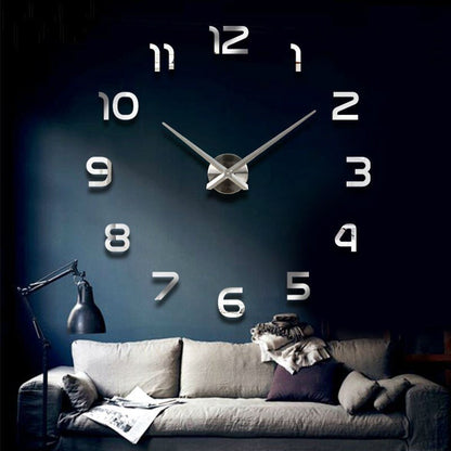 Maître Du Temps - Horloge Murale 3D Grande avec Autocollant Miroir - Jubilisto