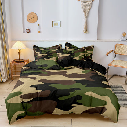 Nid Douillet - Set de Literie avec Housse de Couette à Motif Camouflage - Jubilisto