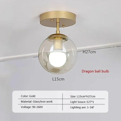 Orbe Moderne - Plafonnier en Verre en Forme de Boule - Jubilisto