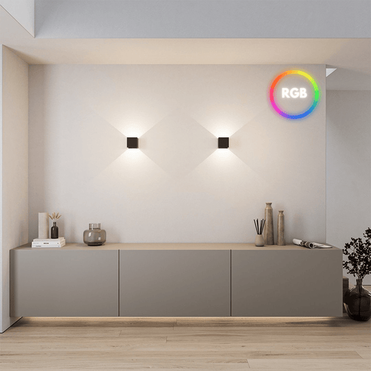 RadiantGlow | Applique Murale RVB Sans Fil - Jubilisto