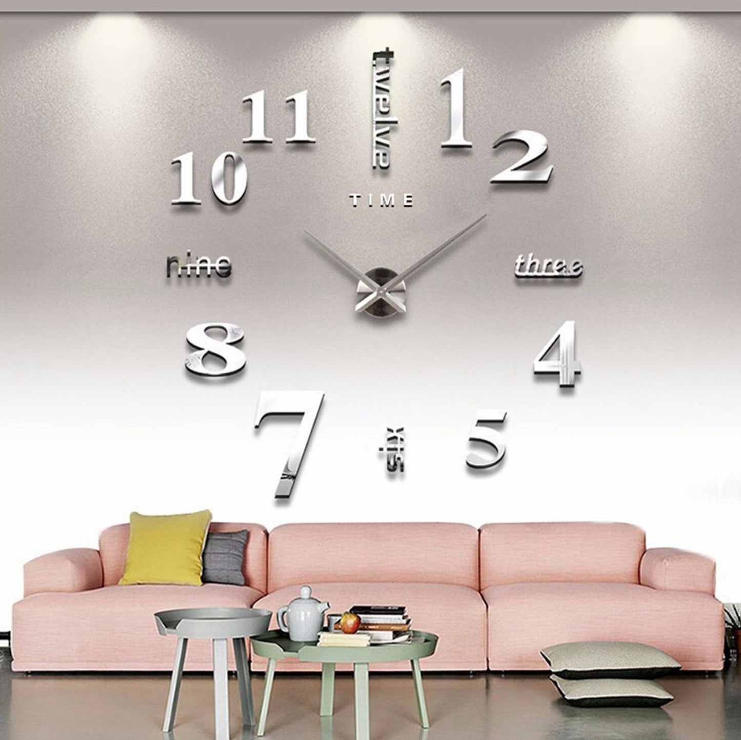 Reflet Luxe - Horloge Murale Miroir avec Effet Brillant - Jubilisto