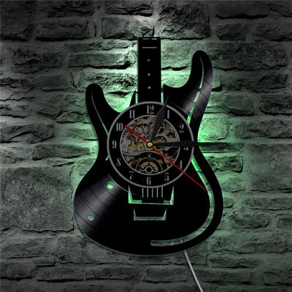 Sonic Mélodie - Horloge Murale en Vinyle Guitare - Jubilisto