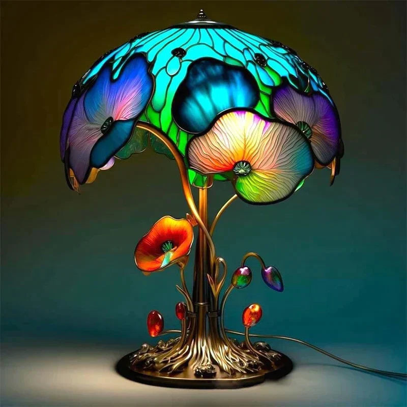 Lampe Fantaisie | Belle et Apaisante Lampe à Vitrail