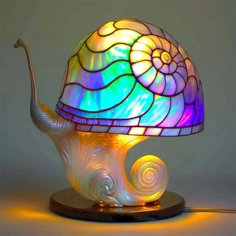 Lampe Fantaisie | Belle et Apaisante Lampe à Vitrail