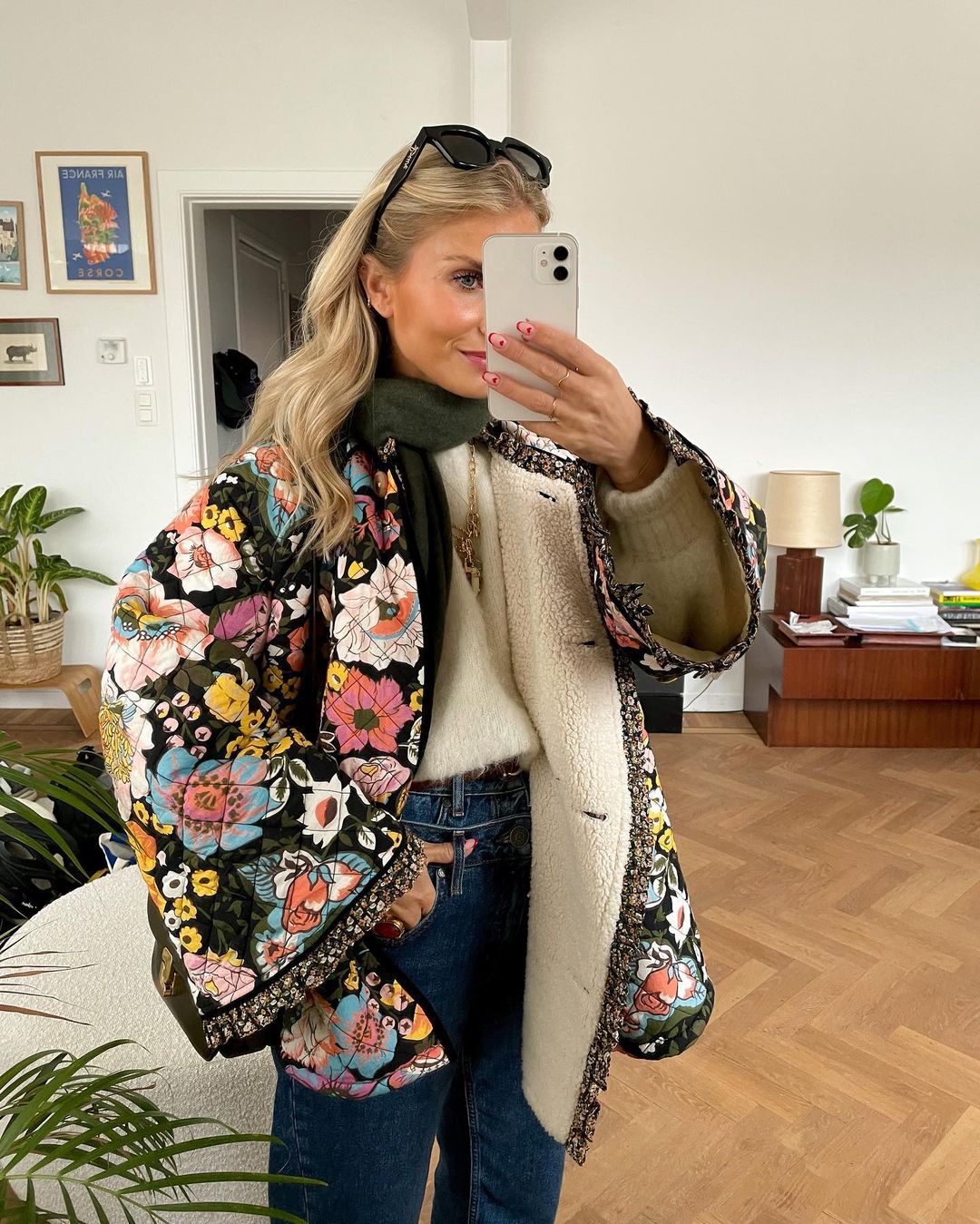 Nertille | Manteau Coton à Fleurs